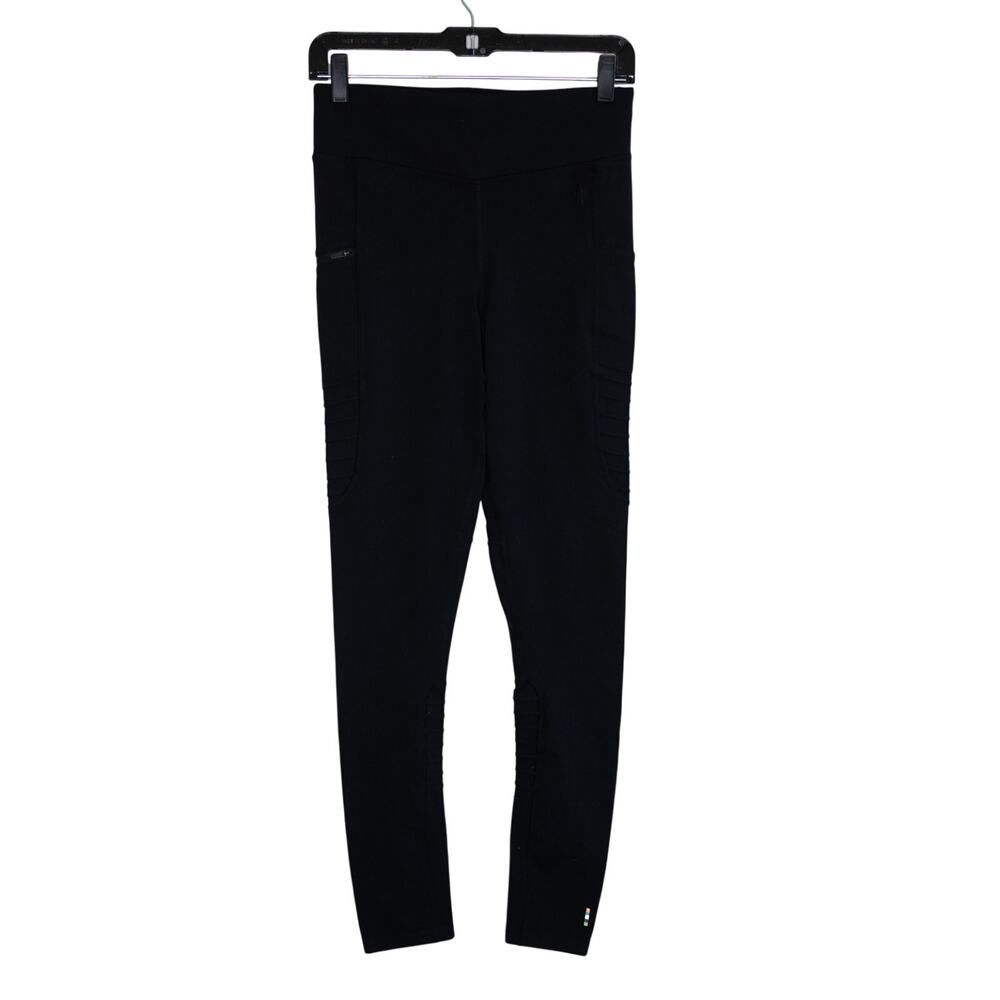 Smartwool Merino Sport Moto Leggings Black Merino Wool Pockets Gorpcore SZ M